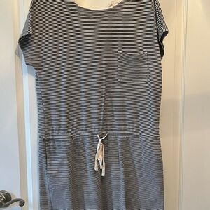Lou & Grey Striped Blue and White Dress